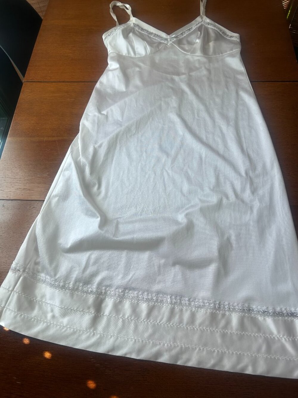 Vintage Lorraine white full slip womens medium